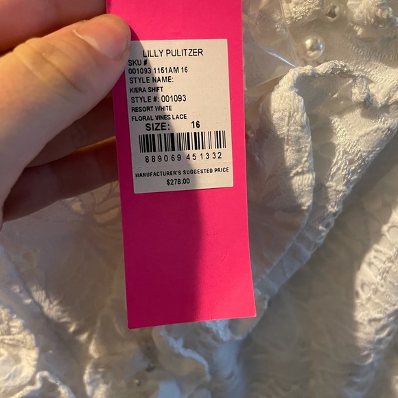 White Lilly Pulitzer Dress- never worn w/tags - Picture 3 of 5